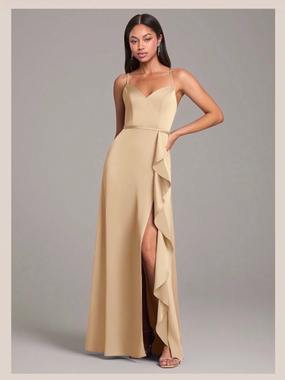 Champagne bridesmaid dress